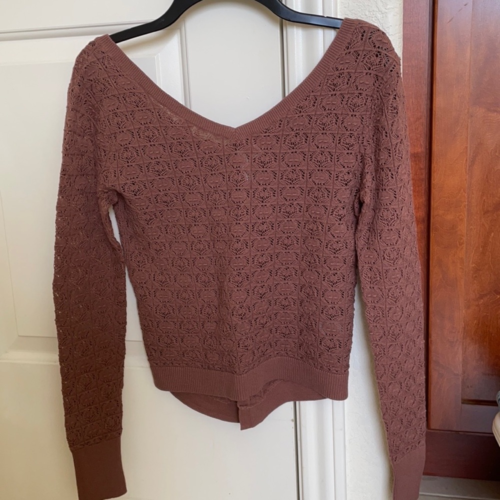🍁FRENCHI BP delicated light knitted suéter taupe/nutmeg.  FREE SHIPPING TODAY